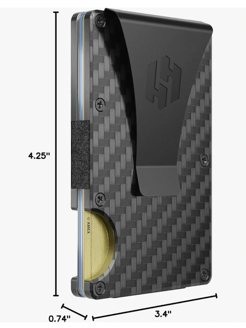 Hayvenhurst Wallet with Money Clip in Carbon Fiber